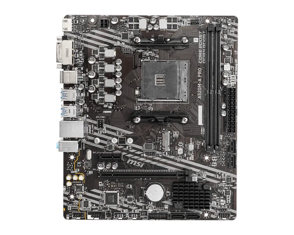 MSI A520M-A PRO | Placa base micro-ATX para procesadores AMD AM4
