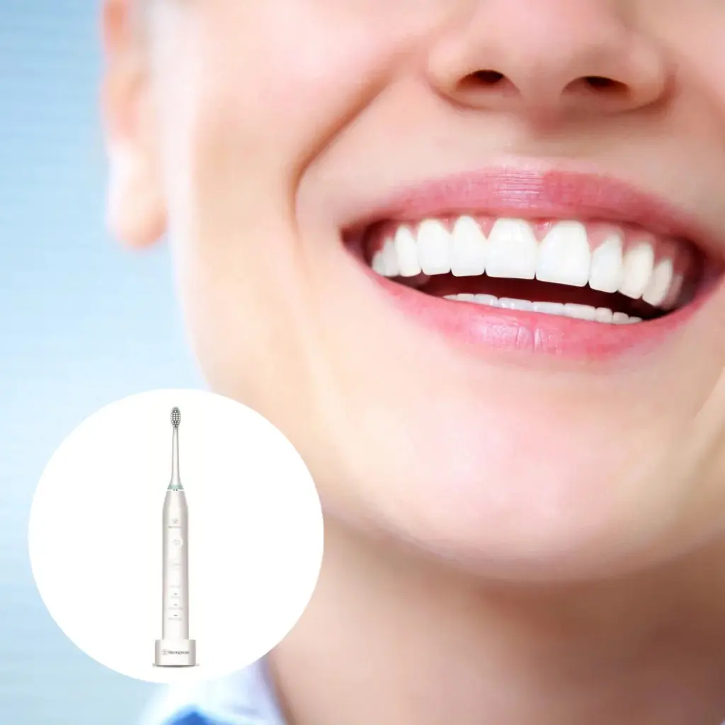 Cepillo dientes eléctrico blanco recargable