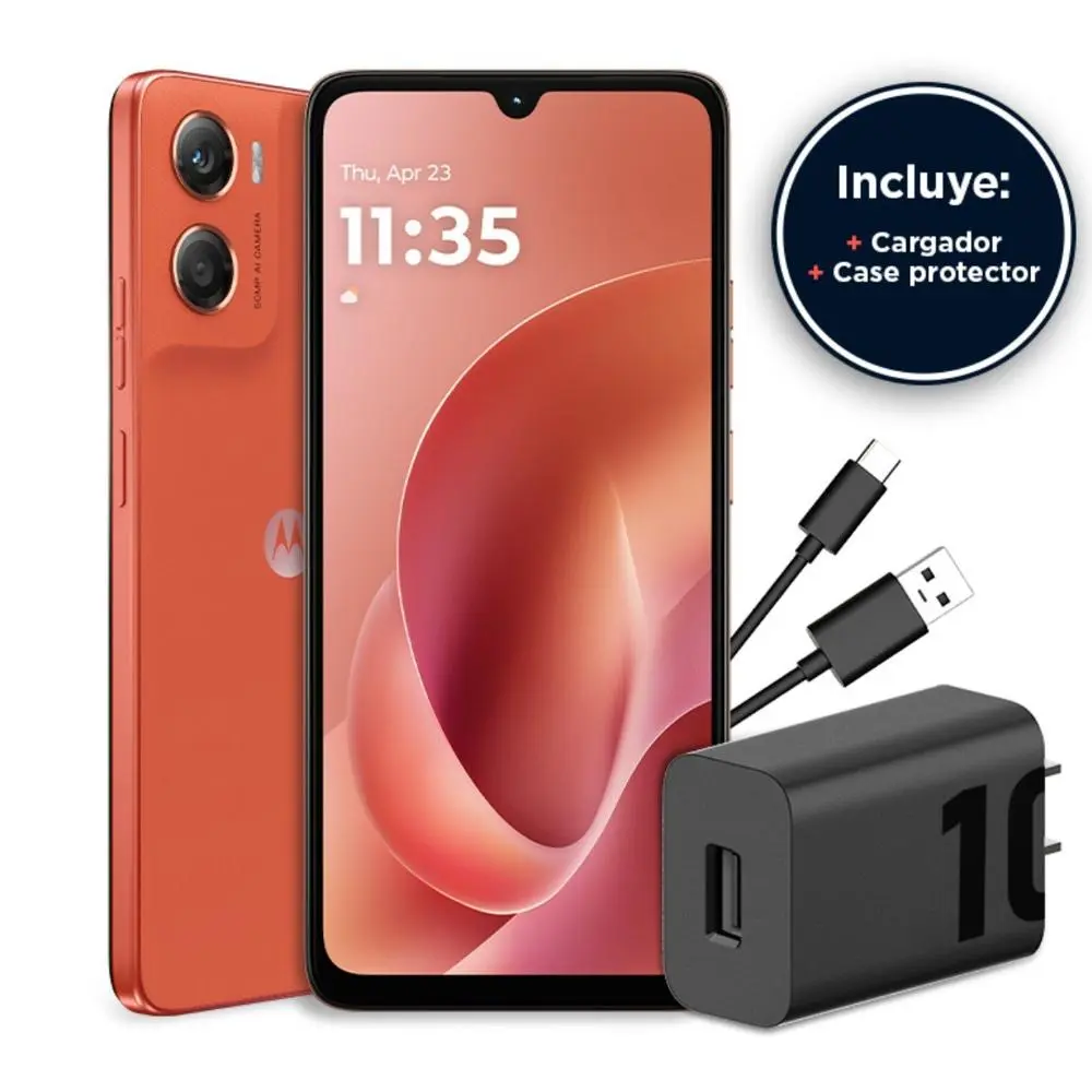 Motorola G06 4GB RAM + 128GB | Smartphone Dual SIM Liberado | Color Naranja