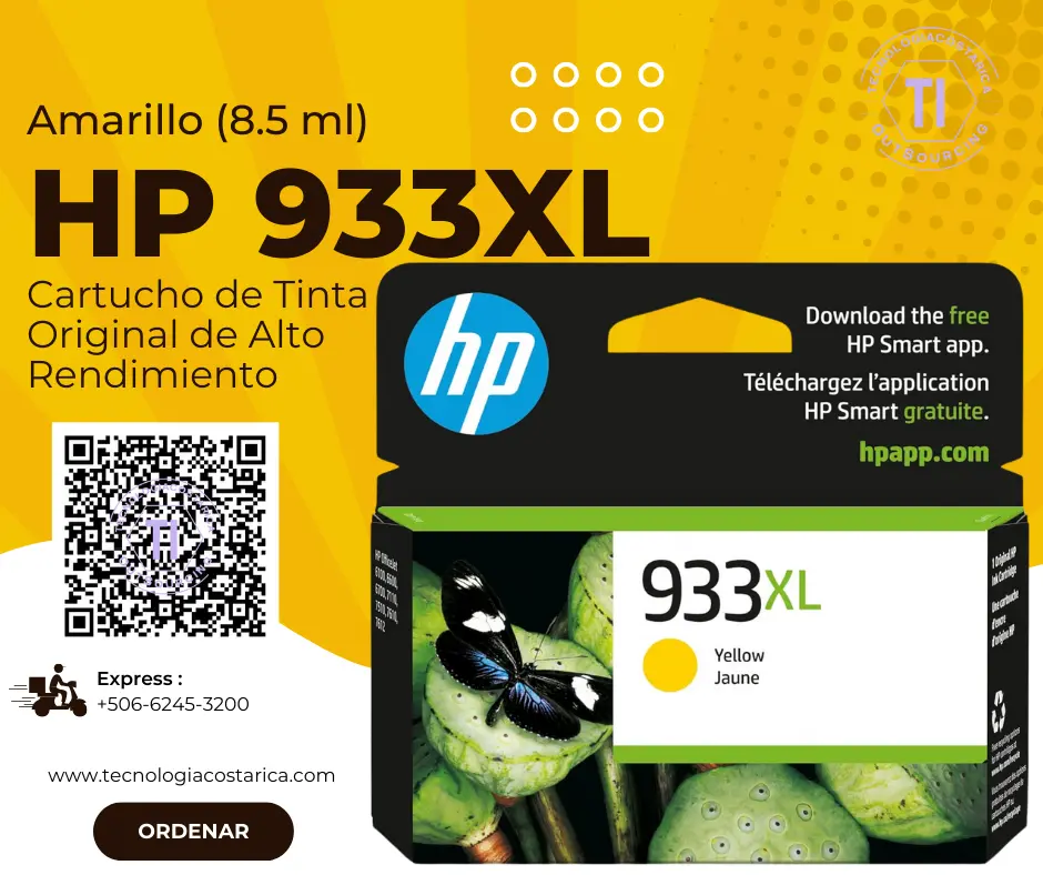 HP 933XL - Amarillo 8.5 ml - Alto rendimiento