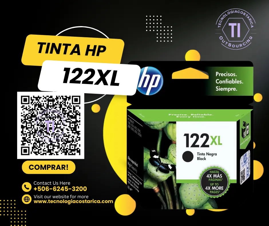 Cartucho De Tinta HP 122XL - 8 ml - Alto rendimiento