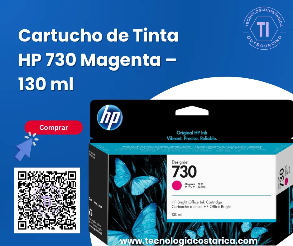 Cartucho Tinta  HP 730 - 130 ml - magenta