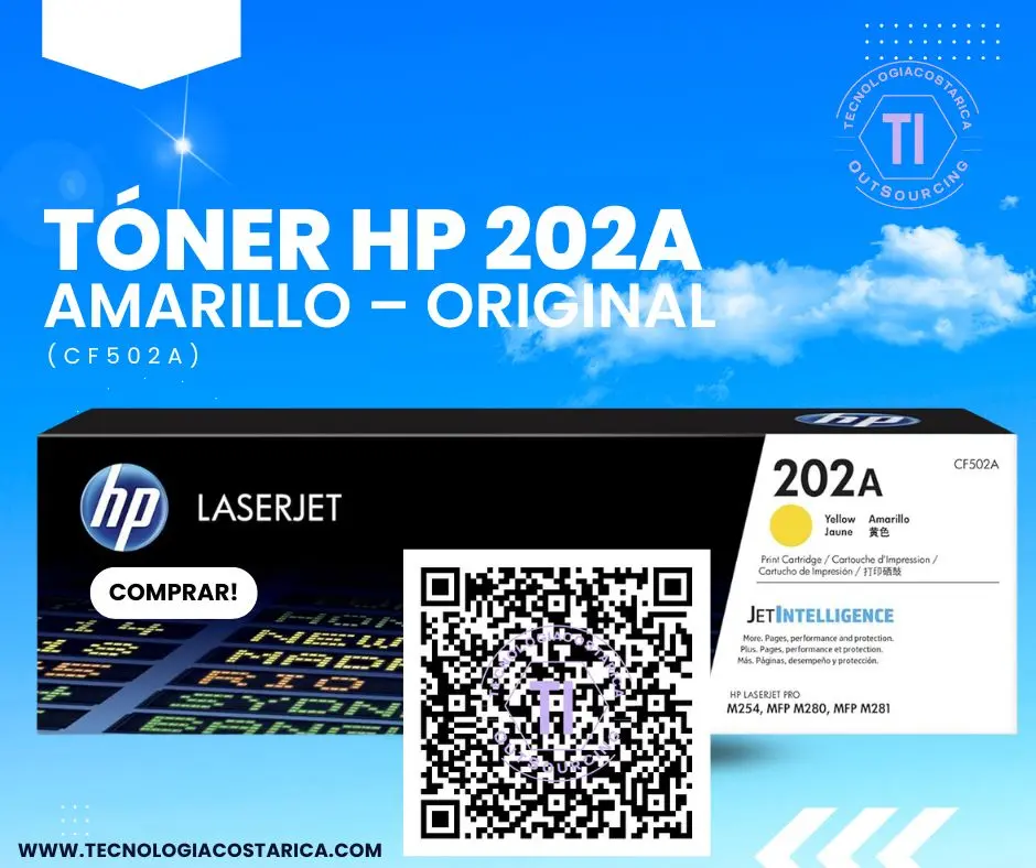 Cartucho Tóner HP 202A - Amarillo - original