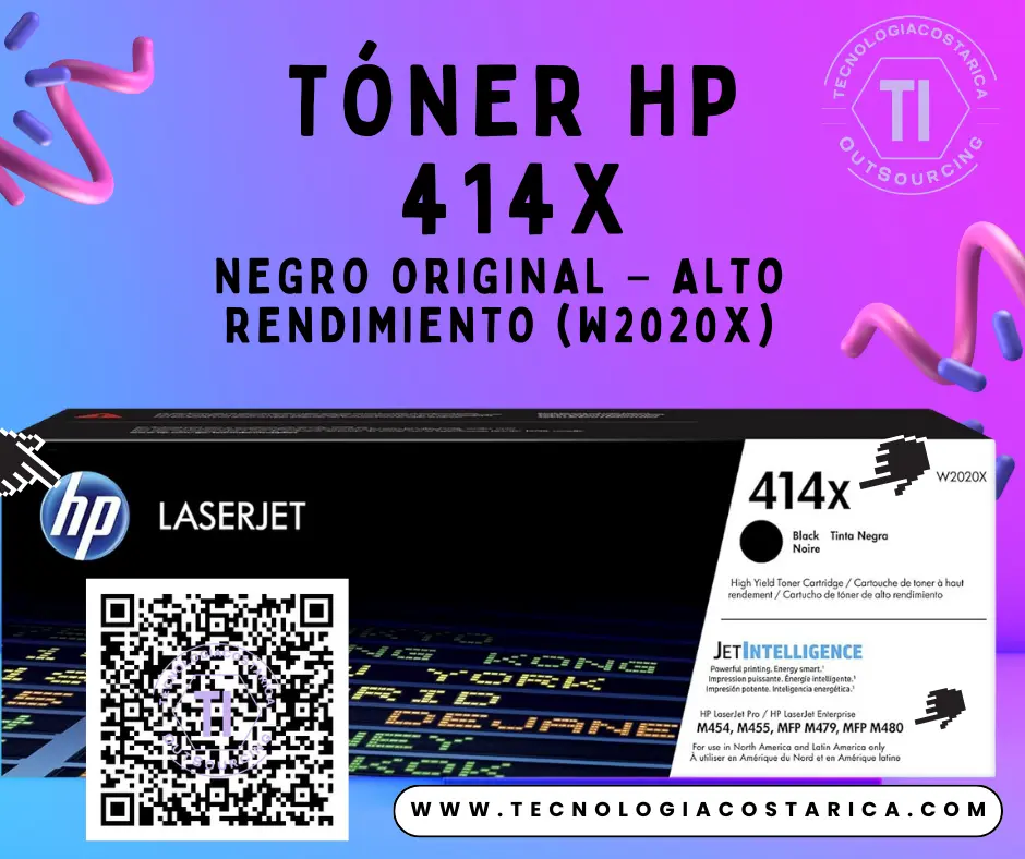 Tóner HP 414X - Alto rendimiento - negro