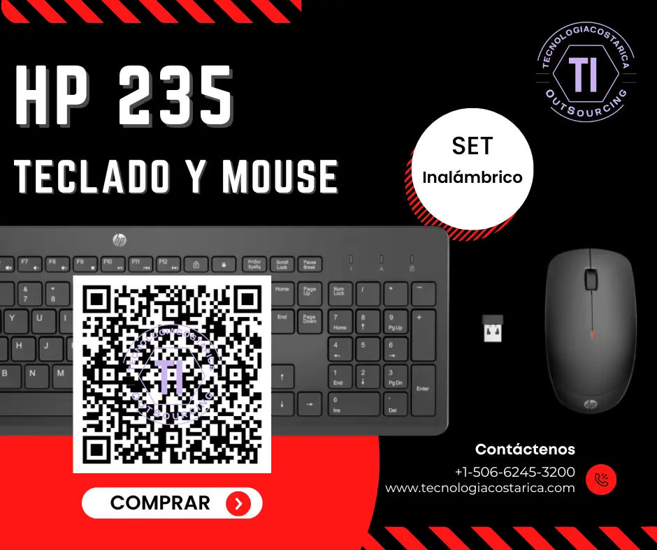 HP 235 - Keyboard and mouse set - Wireless