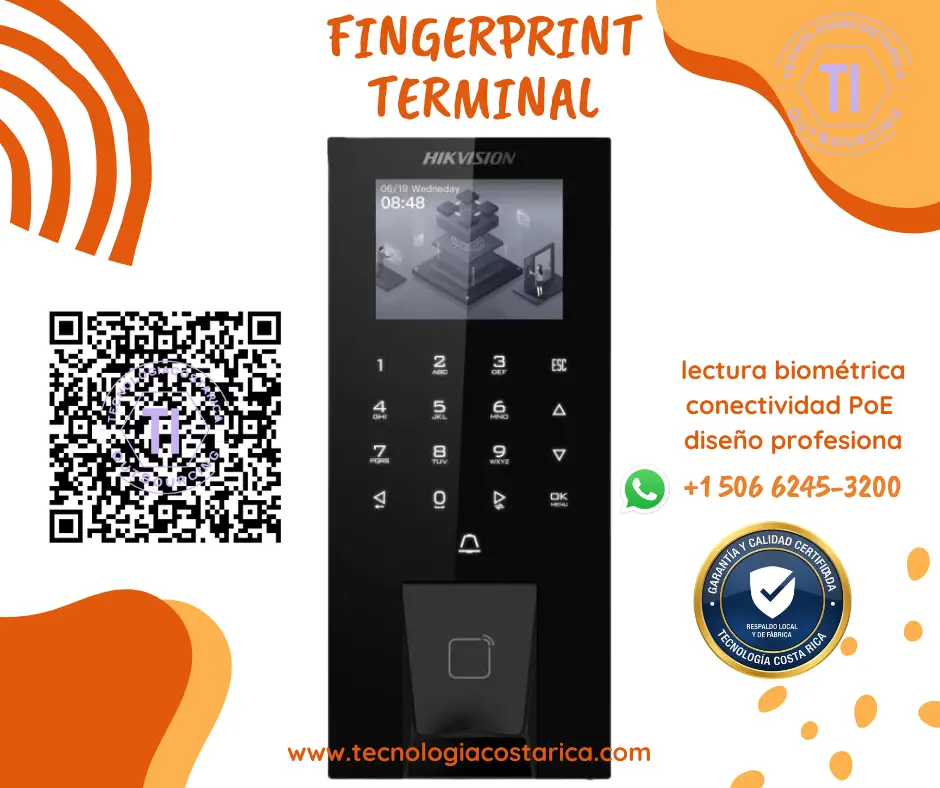 Hikvision - Value Fingerprint Terminal POE