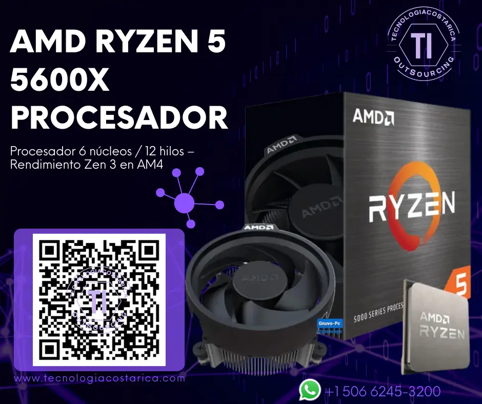 Procesador: AMD Ryzen 5 5600X - 3.7 GHz