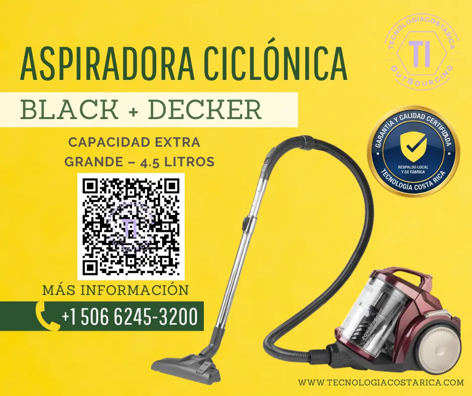 Aspiradora: Black + Decker ciclonica 4.5l