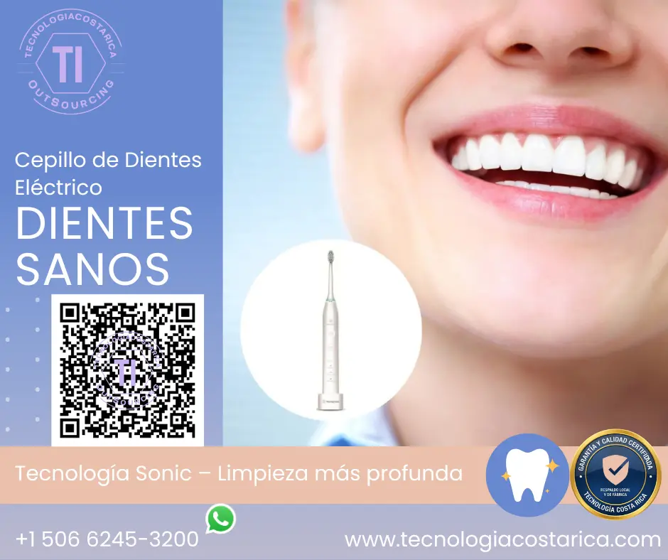 Cepillo dientes eléctrico blanco recargable sonic WHTBV202