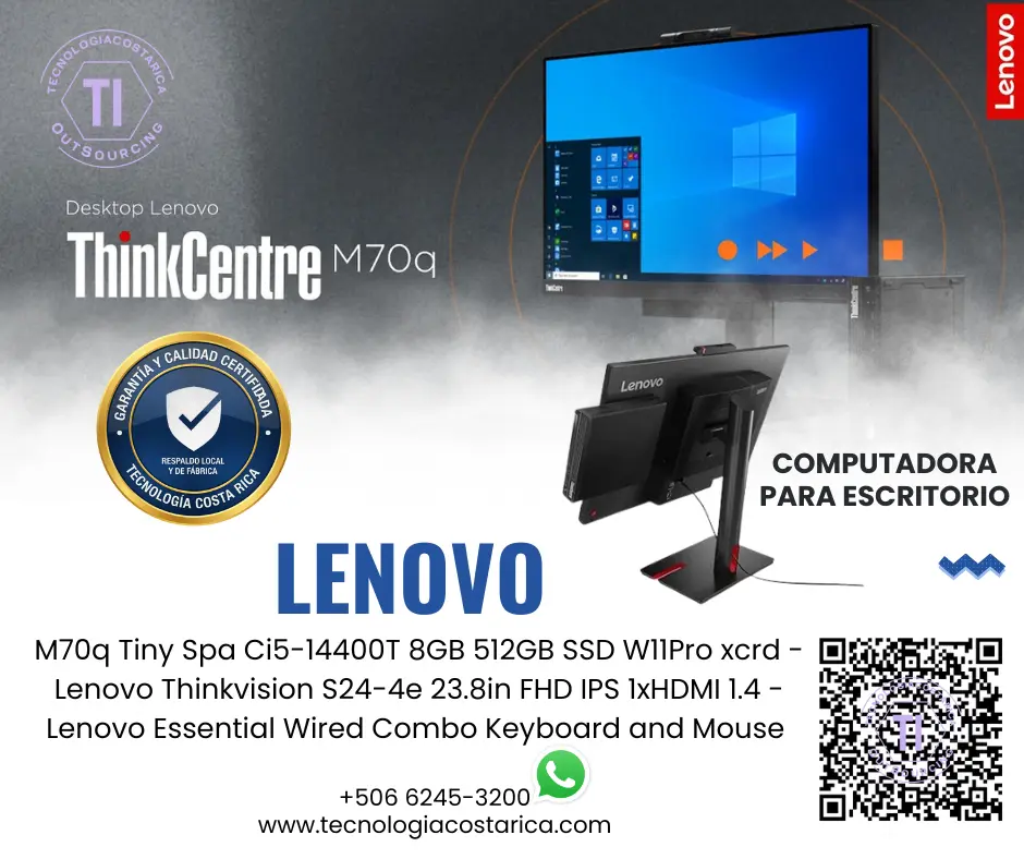 Computadora: Lenovo M70q Tiny Spa Ci5-14400T