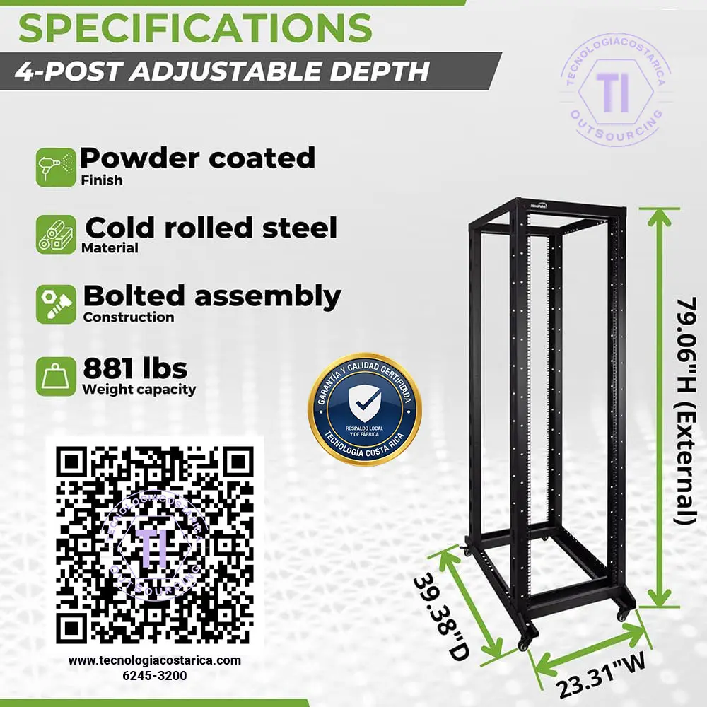 OPEN RACK: 4 POSTES 42U LANTEK LTK-OR4P42