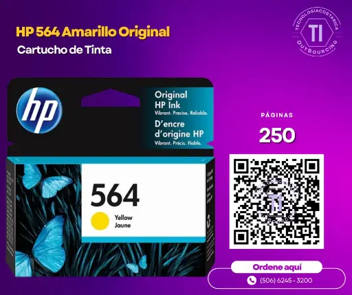 [CB320WL] HP 564 - 3 ml - amarillo
