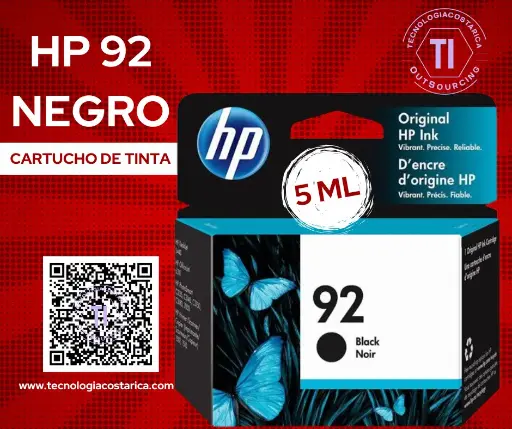 [C9362WL] Cartucho De Tinta HP 92 - 5 ml - negro