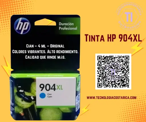 [T6M04AL] Cartucho Tinta HP 904XL - Cián 4 ml - Alto rendimiento