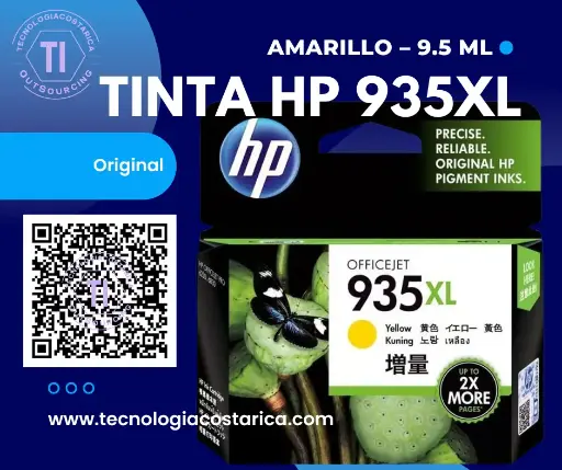 [C2P26AL] Cartucho De Tinta Original HP 935XL - 9.5 ml - amarillo