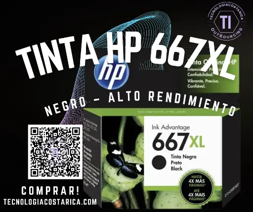 [3YM81AL] CARTUCHO DE TINTA HP - 667XL - Negra