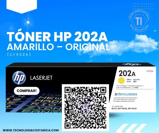 [CF502A] Cartucho Tóner HP 202A - Amarillo - original
