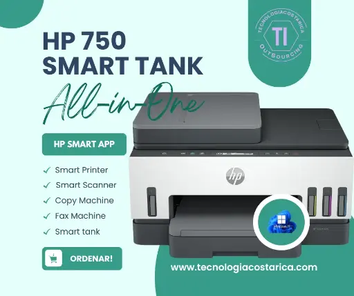 [6UU47A#AKY] HP Smart Tank 750 All-in-One - Impresora multifunción - color