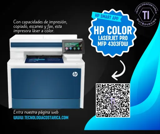 [5HH67A#BGJ] HP Color LaserJet Pro MFP 4303fdw - Impresora multifunción - color