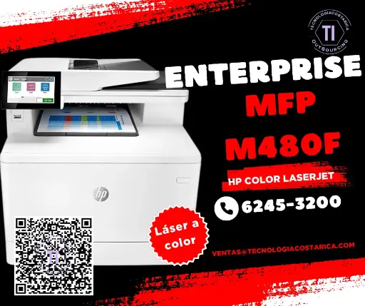 [3QA55A#BGJ] HP Color LaserJet Enterprise MFP M480f - Impresora multifunción - color