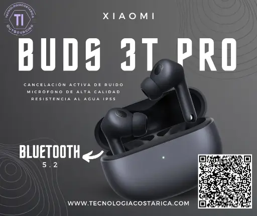 [35080] Xiaomi Buds 3T Pro - Auriculares inalámbricos con microfono