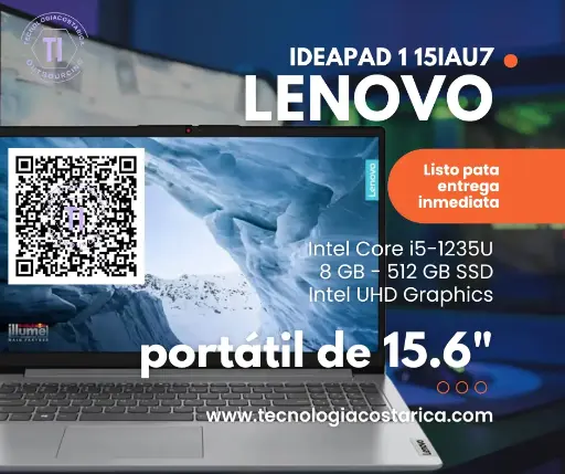 [82QD005FGJ] Lenovo IdeaPad 1 15IAU7 - Ordenador portátil - 15.6