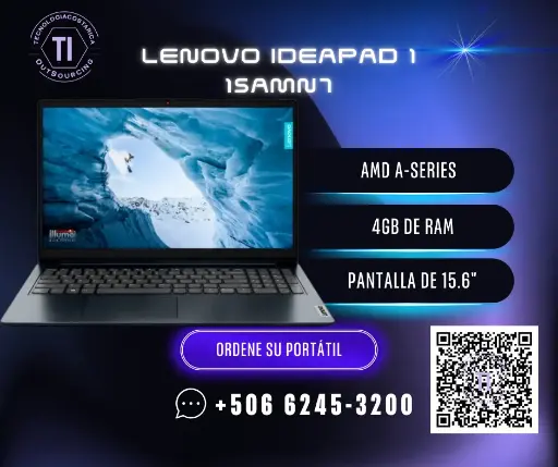 [82VG00FWGJ] Lenovo IdeaPad 1 15AMN7 - Ordenador portátil - 15.6