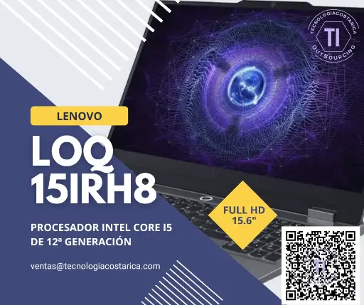 [82XV00DJGJ] Lenovo LOQ 15IRH8 - Ordenador portátil - 15.6