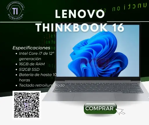 [21KH00ARGJ] Lenovo ThinkBook 16 - Notebook - 16"