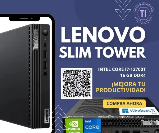 [11T4003UFJ] Lenovo - Slim Tower - Intel Core i7 I7-12700T