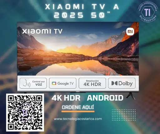 Xiaomi TV A 50" 2025 UHD/4K/GoogleTV/Wifi/BT360