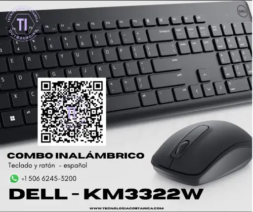 Dell - KM3322W-R-LTN - Keyboard mouse set
