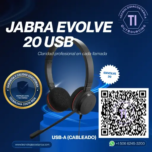 Jabra - Headphones - Evolve 20 USB