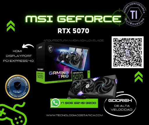 Tarjeta video: MSI - GeForce RTX 5070 - NVIDIA