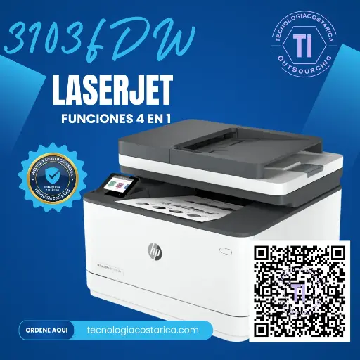 Impresora HP LaserJet mono MFP 3103FDW