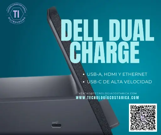 [DELL-HD22Q-BB] Dell Dual Charge HD22Q - Estación de conexión - USB-C